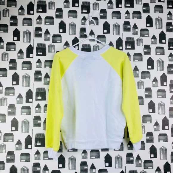 Wildfox “Friday Girl” yellow and white crewneck sweatshirt - Picture 3 of 5